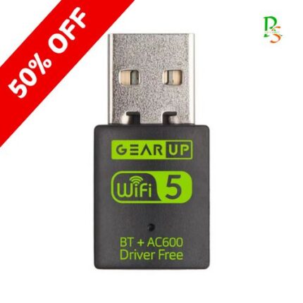 GearUP 600Mbps Dual Band WiFi + Bluetooth Adapter For Windows PC/Laptop