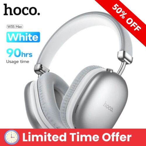 Hoco W35 Max Wireless Headphone- Silver Color