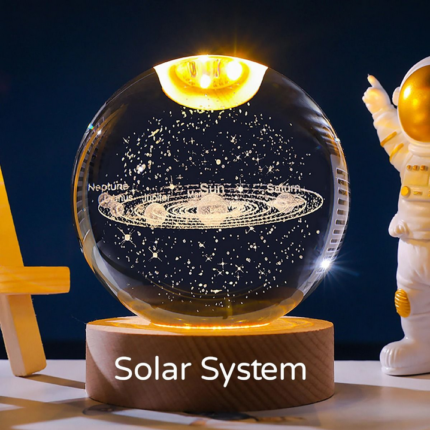 3D Color Changing LED Crystal Ball-Solar System With Stars Price In Bangladesh