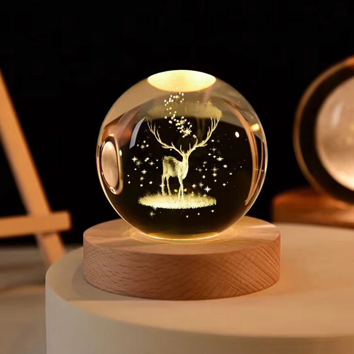 Color Changing LED 3D Crystal Ball – Deer in Bangladesh