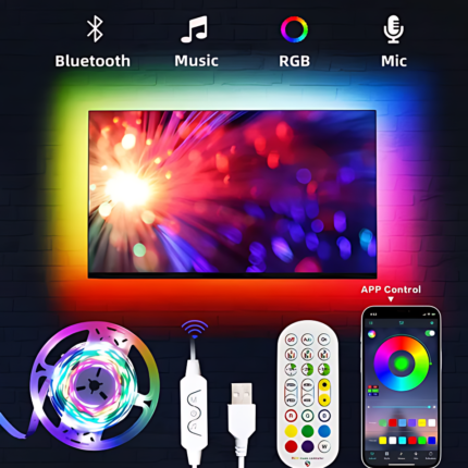 GearUP SL50W Waterproof 5 Meter RGB Strip Light with App and Remote Control (Music Sync)
